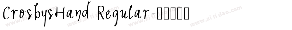 CrosbysHand Regular字体转换